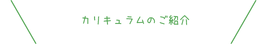 カリキュラムのご紹介